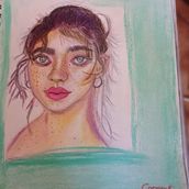 Mi proyecto del curso: Ilustración con pastel y lápices de colores. Traditional illustration, Portrait Drawing, Realistic Drawing, Artistic Drawing, Pencil Drawing, and Drawing project by Carmen Elez - 08.31.2022