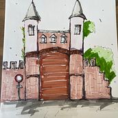 My project for course: Expressive Architectural Sketching with Colored Markers. Sketching, Drawing, Architectural Illustration, Sketchbook & Ink Illustration project by toineg - 08.31.2022