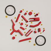 Como Montar uma Bicicleta. 3D, 3D Modeling, and 3D Design project by Marina Pais - 02.17.2022