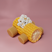 Carro de Milho. 3D, 3D Modeling, and 3D Design project by Marina Pais - 06.24.2022