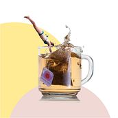 Un té. Un progetto di Design, Illustrazione digitale, Illustrazione vettoriale, Disegno, Disegno digitale, Collage, Ritocco fotografico e Arte concettuale di soydeliagenaro - 31.08.2022