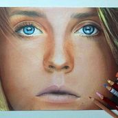 My project for course: Realistic Chalk Pastel Portraits. Een project van Traditionele illustratie,  Beeldende kunst,  Tekening,  Portrettekening y Realistische tekening van Светлана Новикова - 30.08.2022