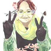 Mi proyecto del curso: Retrato ilustrado en acuarela. Traditional illustration, Fine Arts, Painting, Drawing, Watercolor Painting, Portrait Drawing, and Artistic Drawing project by marceconversa - 09.01.2022