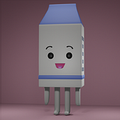 Leche Kawaii. Un progetto di 3D, Character design, Animazione 3D, Videogiochi e Progettazione di videogiochi di Paulina Vargas - 31.08.2022