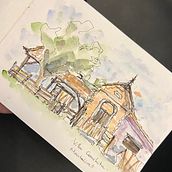 Meu projeto: Desenho arquitetônico expressivo com aquarela. Sketching, Drawing, Architectural Illustration, Sketchbook & Ink Illustration project by Elena de Regoyos - 09.01.2022