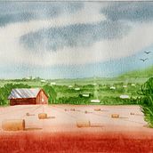 Mon projet du cours : Paysages à l'aquarelle : techniques et outils expérimentaux. Fine Arts, Painting, and Watercolor Painting project by France BOISSY - 09.02.2022