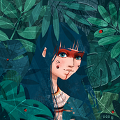 My project for course: Animated Portrait Illustration with Photoshop. Un progetto di Illustrazione tradizionale, Animazione, Disegno, Disegno di ritratti, Disegno digitale e Illustrazione animata di Gaelle Gaellou - 02.09.2022