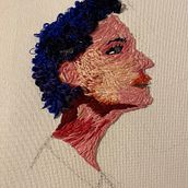 Embroidered portraiture project -2nd try. Een project van Borduurwerk van Henrietta Koffi - 02.09.2022