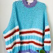 Mi proyecto del curso: Introducción al tejido de punto de prendas oversize. Accessor, Design, Fashion Design, Fiber Arts, and Knitting project by Alejandra Mauro - 09.02.2022