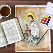 Sacred/Catholic Illustrations. Traditional illustration project by Thiciana S. Carvalho - 09.02.2022
