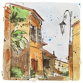 Mi Proyecto: Dibujo Arquitectónico Expresivo. Un progetto di Bozzetti, Disegno, Illustrazione architettonica, Sketchbook, Illustrazione con inchiostro, Animazione, Arte concettuale, Teoria del colore, Illustrazione tradizionale e Narrativa di Maximiliano Enrique González Vásquez - 01.09.2022