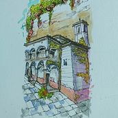 Il mio progetto del corso: Disegno architettonico espressivo con pennarelli colorati. Un projet de Esquisse , Dessin, Illustration architecturale, Carnet de croquis et Illustration à l'encre de mariella_sorbelli - 22.08.2022