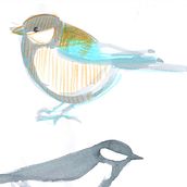 My project for course: Illustrating Nature: A Creative Exploration: Koolmeesje. Projekt z dziedziny Trad, c, jna ilustracja,  Malarstwo,  R, sunek, Malowanie akwarelą,  R, sunek atramentem, Ilustracja naturalist i czna użytkownika annet111 - 03.09.2022