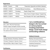 My project for course: Resumes for Creatives: Craft Your CV and Cover Letter. Creative Consulting, Portfolio Development, Communication, and Business project by Tanya Gupta - 09.03.2022