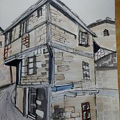 My project for course: Expressive Architectural Sketching with Colored Markers. Sketching, Drawing, Architectural Illustration, Sketchbook & Ink Illustration project by Arun Bhardwaj - 09.03.2022