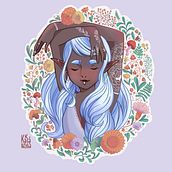Meu projeto do curso: Retrato ilustrado com elementos botânicos. Traditional illustration, Digital Illustration, Botanical Illustration, and Digital Drawing project by Kassia Yoana Rodrigues Moura - 08.29.2022