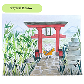 Mi proyecto del curso: Ilustración en acuarela con influencia japonesa. Traditional illustration, Drawing, and Watercolor Painting project by Camila Fernanda Godoy Valdés - 09.04.2022