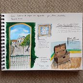 Meu projeto do curso: Caderno de viagem em aquarela. Traditional illustration, Watercolor Painting, Architectural Illustration, and Sketchbook project by schefferang - 09.04.2022