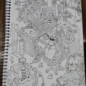 Working with perspective and details. Traditional illustration, and Drawing project by Ramon Alencar - 09.04.2022