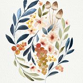 My project for course: Artistic Floral Watercolor: Connect with Nature. Un progetto di Illustrazione tradizionale, Pittura, Pittura ad acquerello e Illustrazione botanica di Miriam Wood - 05.09.2022