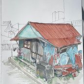 Pen, ink, watercolor. Traditional illustration project by jthbird - 09.05.2022