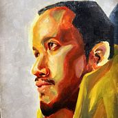 Mi proyecto del curso: Retrato expresivo al óleo: explora la técnica alla prima. Fine Arts, Painting, and Oil Painting project by Aaron Rodriguez Galvan - 09.06.2022