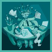 Mi ser profesional. Traditional illustration, Character Design, Ink Illustration, and Comic project by Víctor Rojas - 09.06.2022