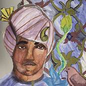 Surya. Een project van Traditionele illustratie,  Beeldende kunst, Schilderij,  Tekening, Aquarelschilderen,  Portrettekening y  Artistieke tekening van Isilwen Alma - 06.09.2022