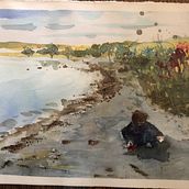 My project for course: Natural Landscapes in Watercolor. Artes plásticas, Pintura, e Pintura em aquarela projeto de Glenda Kleinig - 06.09.2022
