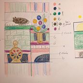 Tapisserie mit Stoffresten. Interior Decoration, Fiber Arts, Textile Design, Accessor, Design, and Weaving project by Alice - 09.06.2022