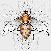 Mój projekt z kursu: Projektowanie artystycznych tatuaży ze złotym tuszem w Procreate Ein Projekt aus dem Bereich Traditionelle Illustration, Digitale Illustration und Tattoodesign von izabela_pabjan - 06.09.2022