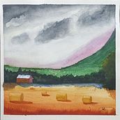 Mi proyecto del curso: Paisajes en acuarela: técnicas y herramientas experimentales. Fine Arts, Painting, and Watercolor Painting project by renetrujillo2000 - 09.05.2022