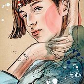 My project for course: Illustrated Portraits with Procreate. Traditional illustration, Digital Illustration, and Portrait Drawing project by kathleen_steegmans - 09.07.2022