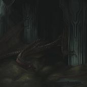 Smaug buscando a Bilbo Ein Projekt aus dem Bereich Traditionelle Illustration und Malerei von Artemis Ventura - 07.09.2022