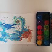 My project for course: Watercolor Techniques for Dreamlike Illustrations. Traditional illustration, Drawing, Watercolor Painting, and Editorial Illustration project by Marilou - 09.07.2022