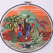 Mi proyecto del curso: Gaby y Adrian. Een project van Borduurwerk y Textielontwerp van JOVI CÁRDENAS BENAVIDES - 07.09.2022