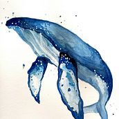 Il mio progetto del corso: Tecniche di illustrazione naturalistica: balene ad acquerello. Traditional illustration, Poster Design, Digital Illustration, and Manga project by albertaolly - 09.08.2022