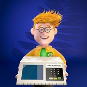 Urna 1995. 3D, Modelagem 3D, Design de personagens 3D, Design gráfico e Ilustração tradicional projeto de Fabricio Marques - 08.09.2022