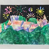 Beauty and the Beast. Traditional illustration, Fine Arts, Painting, Pencil Drawing, Drawing, Watercolor Painting, Children's Illustration, and Narrative project by ktjoyp - 09.09.2022