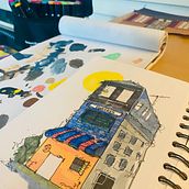 House Sketches. Projekt z dziedziny Trad, c i jna ilustracja użytkownika Giannina Thomas - 09.09.2022