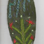 Mon projet du cours : Broderie sur des supports organiques originaux. Embroider, and Textile Design project by Francine Maurer - 09.09.2022