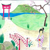 Mi proyecto del curso: Ilustración en acuarela con influencia japonesa. Un progetto di Illustrazione tradizionale, Disegno e Pittura ad acquerello di Carlos Arreola Velázquez - 05.09.2022
