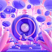 Mi proyecto del curso: Cinema 4D: da vida a una ilustración pop en 3D. Un progetto di Illustrazione tradizionale, 3D, Illustrazione digitale e Modellazione 3D di alexis1620 - 09.09.2022