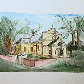 Mój projekt z kursu: Rysunek architektoniczny akwarelą i tuszem Ein Projekt aus dem Bereich Skizzenentwurf, Zeichnung, Aquarellmalerei, Architektonische Illustration, Sketchbook und Illustration mit Tinte von Agnieszka Martyniuk-Drobysz - 09.09.2022
