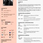 C.V Diseñadora de interiores. Un proyecto de Arquitectura interior y Diseño de Lorena - 09.09.2022