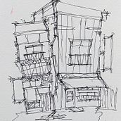 My project for course: Expressive Architectural Sketching with Colored Markers. Sketching, Drawing, Architectural Illustration, Sketchbook & Ink Illustration project by Janan Lee - 09.10.2022