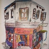 Sketch with Colour Pencils . Traditional illustration, Architecture, Sketching, and Colored Pencil Drawing project by Akanksha Verma - 09.10.2022