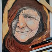 Il mio progetto del corso: Ritratto realistico con matite colorate. Traditional illustration, Fine Arts, Pencil Drawing, Drawing, Portrait Drawing, Realistic Drawing, Artistic Drawing, and Colored Pencil Drawing project by Antonella Piras - 09.10.2022