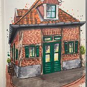 My project for course: Expressive Architectural Sketching with Colored Markers. Sketching, Drawing, Architectural Illustration, Sketchbook & Ink Illustration project by Petra Wheeler-Meinders - 09.10.2022