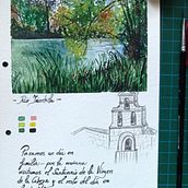 Mi proyecto del curso: Cuaderno de viaje en acuarela. Traditional illustration, Watercolor Painting, Architectural Illustration, and Sketchbook project by remyce72 - 09.10.2022